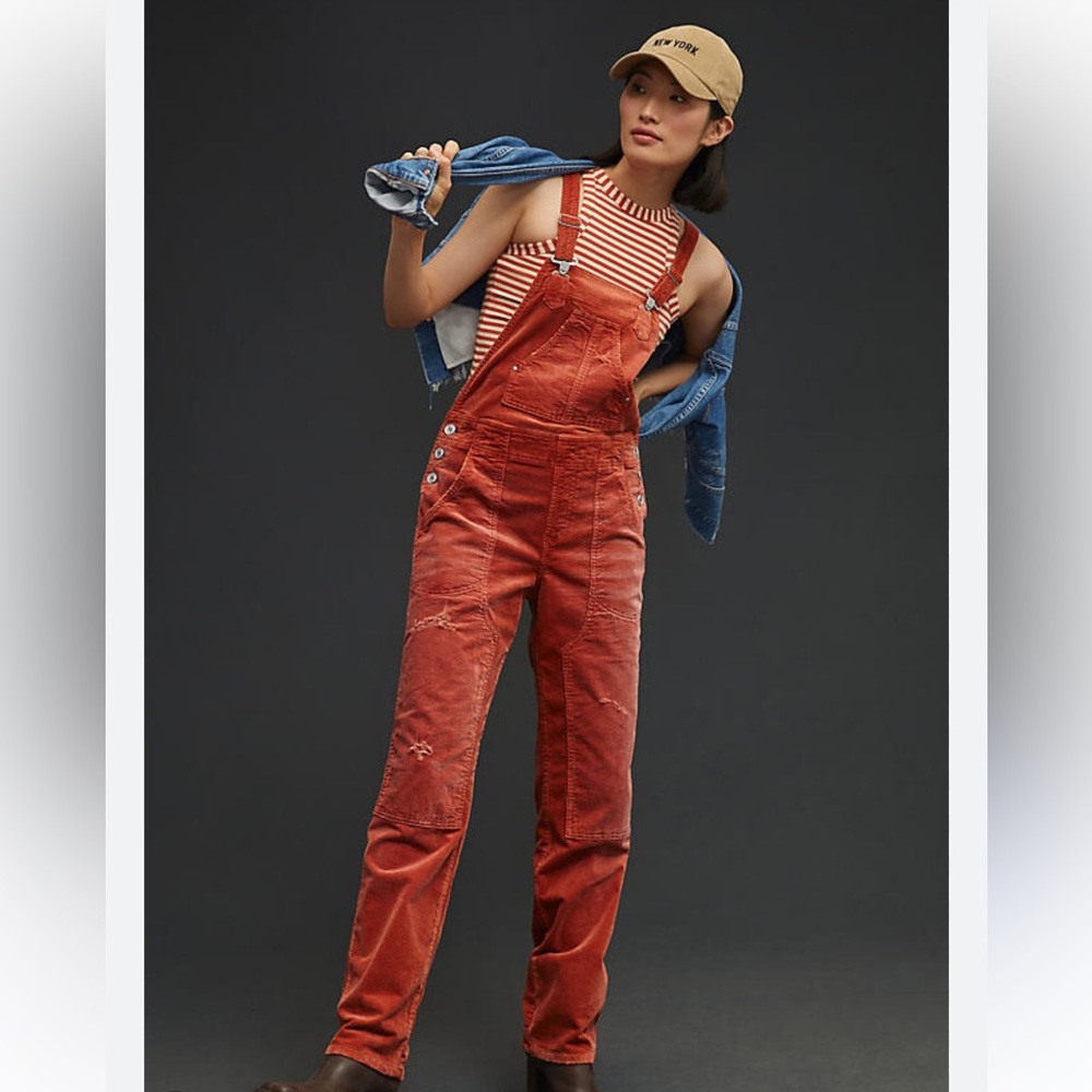 Anthropologie Pilcro The Wanderer corduroy overalls